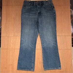 Indigo Men's Bootcut Jeans in Deep Blue